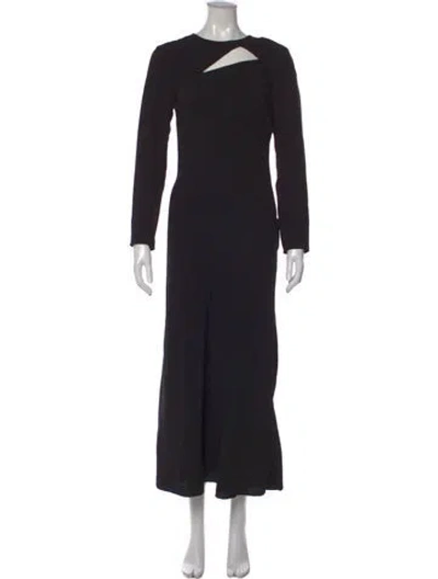 Pre-owned Ba&sh Asymmetrical Long Dress In Black