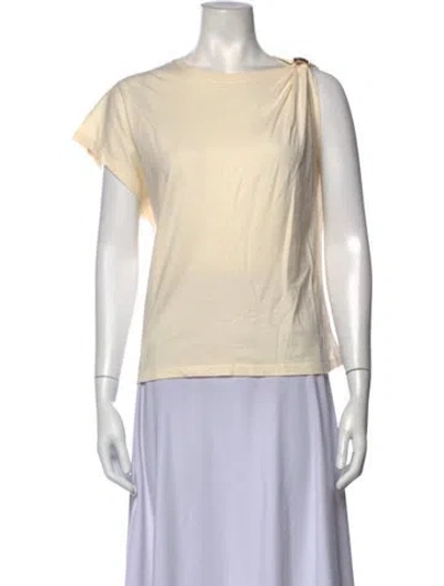 Pre-owned Ba&sh Asymmetrical Short Sleeve Top In Neutrals