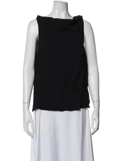 Pre-owned Ba&sh Asymmetrical Sleeveless Blouse In Black