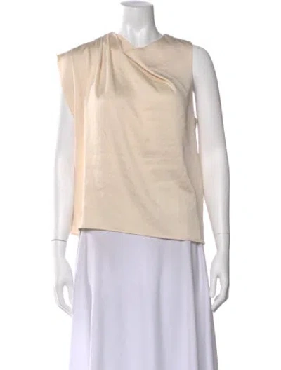 Pre-owned Ba&sh Asymmetrical Sleeveless Blouse In Neutral