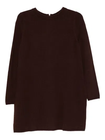 Ba&sh Atess Round-neck Mini Dress In Brown