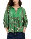 Ba&sh Aura Blouse In Green