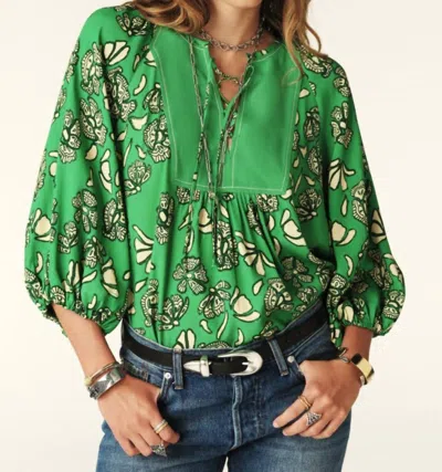 Ba&sh Aura Blouse In Vert In Green