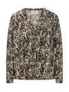 Ba&sh Onada Buttoned-printed Shirt In Green