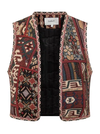 Ba&sh Embroidered Vest In Red