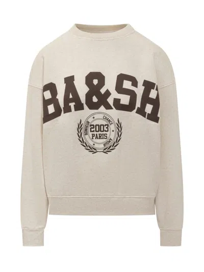 Ba&sh Paris Logo Sweatshirt In White