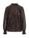 Ba&sh Short Dress With Python Print In Brown