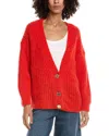Ba&sh Baba Alpaca-blend Cardigan In Red