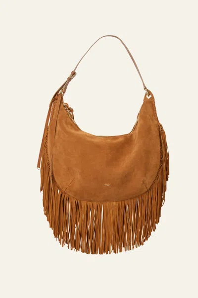 Ba&sh Bag Xl Fringes Suede Swing For Women In Brown