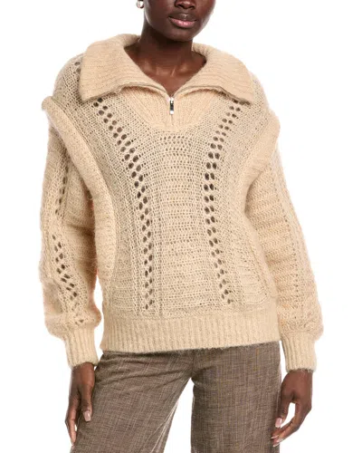 Ba&sh Balazo Mohair & Alpaca-blend Sweater In Tan