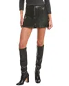 Ba&sh Baly Leather Mini Skirt In Black