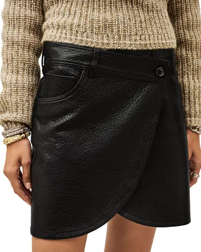 Ba&sh Ba & Sh Bango Leather Skirt In Black
