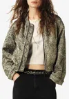 Ba&sh Bary Floral Brocade Bomber Jacket