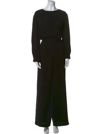 Pre-owned Ba&sh Bateau Neckline Jumpsuit In Black