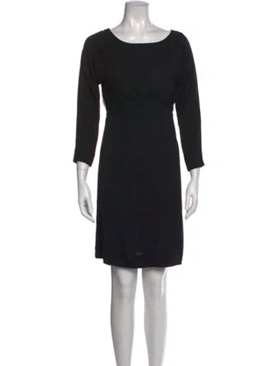 Pre-owned Ba&sh Bateau Neckline Knee-length Dress In Black