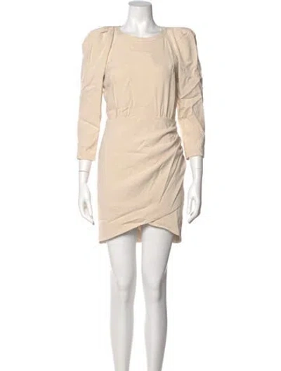Pre-owned Ba&sh Bateau Neckline Mini Dress W/ Tags In Neutral