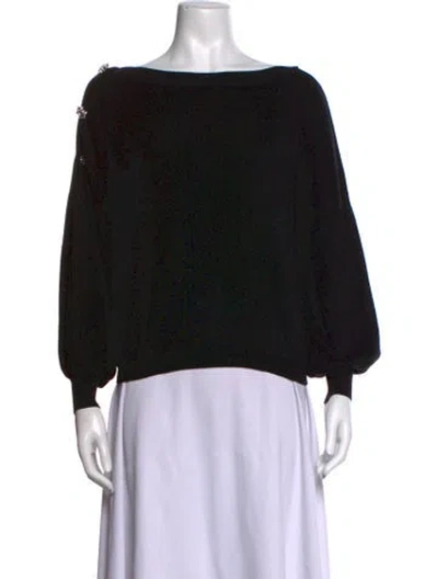 Pre-owned Ba&sh Bateau Neckline Sweater In Black