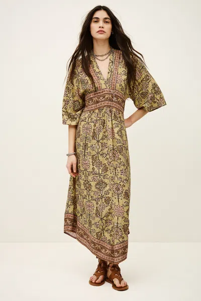 Ba&sh Batwing Sleeves V-neck Collar Dress Pipa For Women In Brown