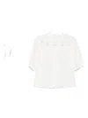 Ba&sh Beatrice Eyelet-embroidered Puff-sleeve Top In White