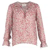 Ba&sh Ba & Sh Beatrix Floral Top In Red Polyester In Pink