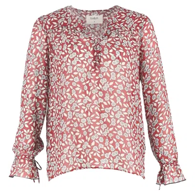 Ba&sh Ba & Sh Beatrix Floral Top In Red Polyester In Pink