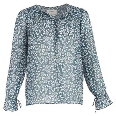 Ba&sh Ba & Sh Beatrix Printed Blouse In Blue Polyester In Multi