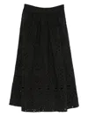 Ba&sh Bela Eyelet-embroidered Midi Skirt In Black