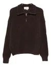 Ba&sh Beltane Zip Sweater In Brown