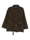 Ba&sh Belted Buttoned Jacket In Green
