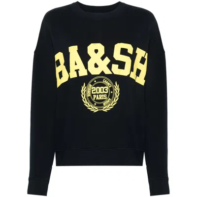 Ba&sh Benjamin Logo-print Sweatshirt In Black