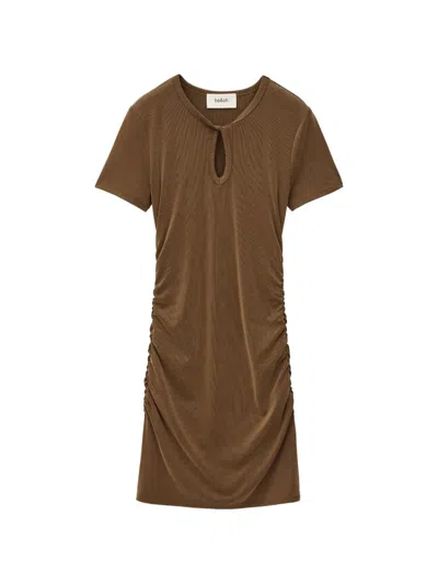 Ba&sh Beona Keyhole Mini Dress In Brown