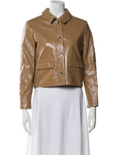 Pre-owned Ba&sh Biker Jacket W/ Tags In Brown