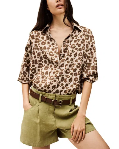 Ba&sh Billie Blouse In Animal Print