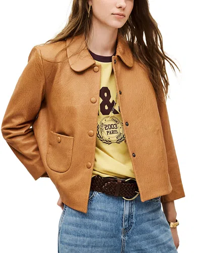Ba&sh Ba & Sh Bilos Leather Jacket In Brown