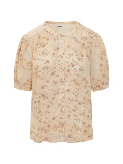 Ba&sh Floral Button Shirt In Neutral