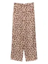 Ba&sh Bloy Leopard-print Pleated Palazzo Pants In Brown