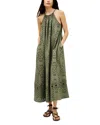 Ba&sh Bonie Eyelet-embroidered Halterneck Dress In Green