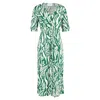 Ba&sh Ba & Sh Botanical Wrap Dress In Green Viscose In Green