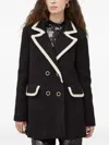 Ba&sh Bouclé Contrast-trim Jacket In Black