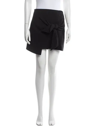 Pre-owned Ba&sh Bow Accents Mini Skirt In Black