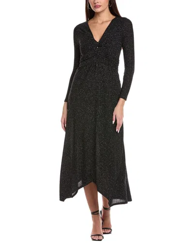 Ba&sh Long Sleeve V-neck Collar Dress Brady For Women In Black