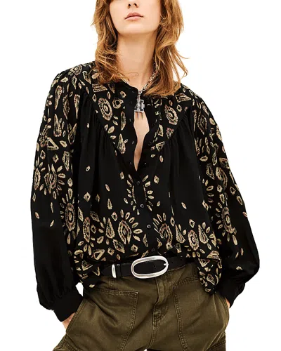 Ba&sh Brava Long-sleeve Shirt In Black