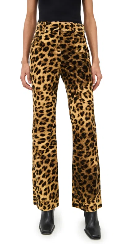 Ba&sh Brent Pants Naturel In Animal Print