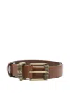 Ba&sh Brett Embossed-buckle Leather Belt In Brown