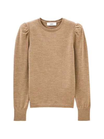 Ba&sh Britanie Puff-sleeve Sweater In Neutral