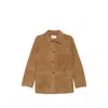 Ba&sh Button Pocket Jacket In Brown