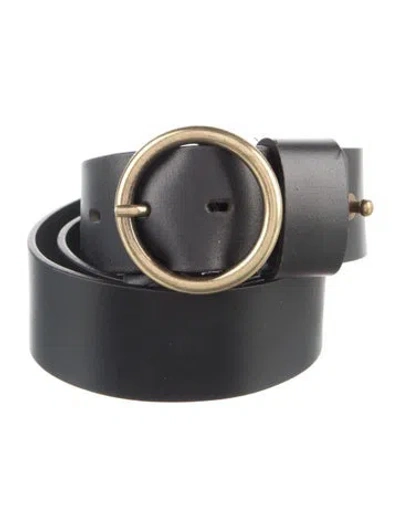 Pre-owned Ba&sh Calf Leather Belt In Black