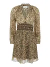 Ba&sh 'camelia' Multicolor Dress With V-neck And All-over Print