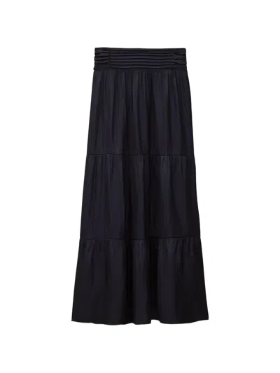 Ba&sh Camyla Tiered Gathered-design Skirt In Blue