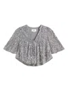 Ba&sh Cara Sequin-embellished Top In Gray